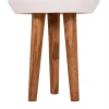 ΓΛΑΣΤΡΑ ΕΣΩΤ.ΧΩΡΟΥ QUAN HM4680.02L FIBER CEMENT ΛΕΥΚΟ--ΒΑΣΗ TEAK Φ38x62Υεκ
