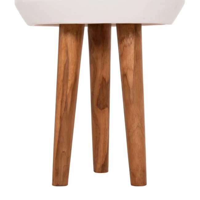 ΓΛΑΣΤΡΑ ΕΣΩΤ.ΧΩΡΟΥ QUAN HM4680.02L FIBER CEMENT ΛΕΥΚΟ--ΒΑΣΗ TEAK Φ38x62Υεκ