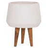 ΓΛΑΣΤΡΑ ΕΣΩΤ.ΧΩΡΟΥ QUAN HM4680.02M FIBER CEMENT ΛΕΥΚΟ--ΒΑΣΗ TEAK Φ35x50Υεκ