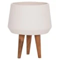 ΓΛΑΣΤΡΑ ΕΣΩΤ.ΧΩΡΟΥ QUAN HM4680.02M FIBER CEMENT ΛΕΥΚΟ--ΒΑΣΗ TEAK Φ35x50Υεκ