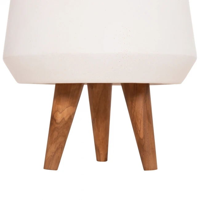 ΓΛΑΣΤΡΑ ΕΣΩΤ.ΧΩΡΟΥ QUAN HM4680.02S FIBER CEMENT ΛΕΥΚΟ--ΒΑΣΗ TEAK Φ37x36Υεκ