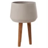 ΓΛΑΣΤΡΑ ΕΣΩΤ.ΧΩΡΟΥ QUAN HM4680.03L FIBER CEMENT ΓΚΡΙ--ΒΑΣΗ TEAK Φ38x62Υεκ