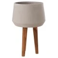 ΓΛΑΣΤΡΑ ΕΣΩΤ.ΧΩΡΟΥ QUAN HM4680.03L FIBER CEMENT ΓΚΡΙ--ΒΑΣΗ TEAK Φ38x62Υεκ