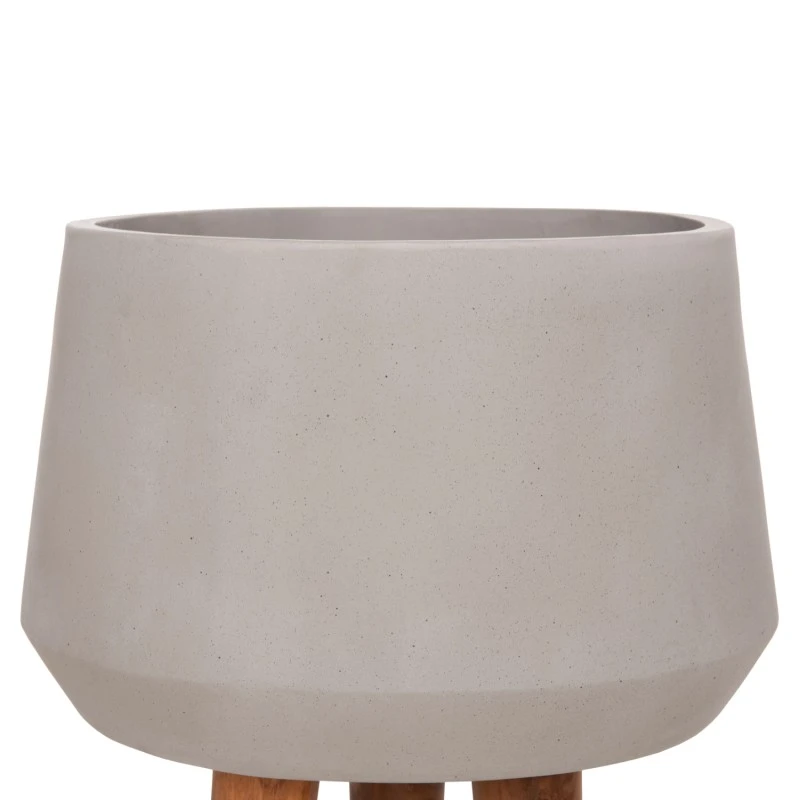 ΓΛΑΣΤΡΑ ΕΣΩΤ.ΧΩΡΟΥ QUAN HM4680.03L FIBER CEMENT ΓΚΡΙ--ΒΑΣΗ TEAK Φ38x62Υεκ