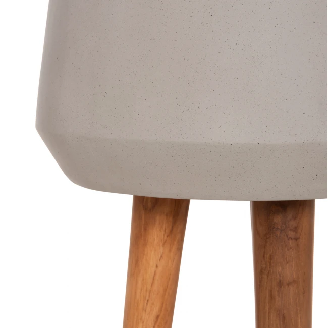 ΓΛΑΣΤΡΑ ΕΣΩΤ.ΧΩΡΟΥ QUAN HM4680.03L FIBER CEMENT ΓΚΡΙ--ΒΑΣΗ TEAK Φ38x62Υεκ