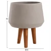 ΓΛΑΣΤΡΑ ΕΣΩΤ.ΧΩΡΟΥ QUAN HM4680.03M FIBER CEMENT ΓΚΡΙ--ΒΑΣΗ TEAK Φ35x50Υεκ