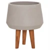 ΓΛΑΣΤΡΑ ΕΣΩΤ.ΧΩΡΟΥ QUAN HM4680.03M FIBER CEMENT ΓΚΡΙ--ΒΑΣΗ TEAK Φ35x50Υεκ