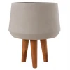 ΓΛΑΣΤΡΑ ΕΣΩΤ.ΧΩΡΟΥ QUAN HM4680.03M FIBER CEMENT ΓΚΡΙ--ΒΑΣΗ TEAK Φ35x50Υεκ