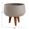 ΓΛΑΣΤΡΑ ΕΣΩΤ.ΧΩΡΟΥ QUAN HM4680.03S FIBER CEMENT ΓΚΡΙ--ΒΑΣΗ TEAK Φ37x36Υεκ