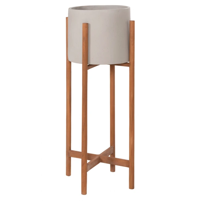 ΓΛΑΣΤΡΑ ΕΣΩΤ.ΧΩΡΟΥ RENTIL HM4684.03L FIBER CEMENT ΧΡΩΜΑ ΓΚΡΙ--ΒΑΣΗ TEAK Φ27x66Υ