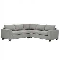 ΓΩΝΙΑΚΟΣ ΚΑΝΑΠΕΣ CALDER HM3286.01 ΓΚΡΙ ΥΦΑΣΜΑ 254x254x90x91Υεκ.