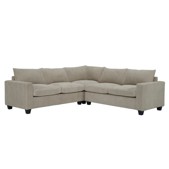 ΓΩΝΙΑΚΟΣ ΚΑΝΑΠΕΣ CALDER HM3286.03 ΜΠΕΖ ΥΦΑΣΜΑ 254x254x91Υεκ.