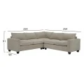 ΓΩΝΙΑΚΟΣ ΚΑΝΑΠΕΣ CALDER HM3286.03 ΜΠΕΖ ΥΦΑΣΜΑ 254x254x91Υεκ.