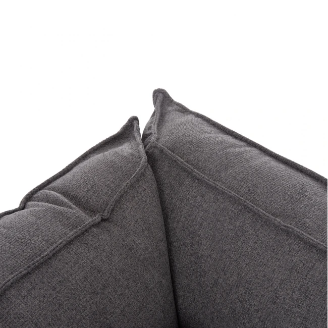 ΓΩΝΙΑΚΟΣ ΚΑΝΑΠΕΣ-ΚΡΕΒΑΤΙ ΜΕ ΑΠΟΘ.ΧΩΡΟ SAFFIRA HM3303.01L ΓΚΡΙ ΥΦΑΣΜΑ 270x195x100Υεκ.