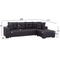 ΓΩΝΙΑΚΟΣ ΚΑΝΑΠΕΣ-ΚΡΕΒΑΤΙ ΜΕ ΑΠΟΘ.ΧΩΡΟ TRENDSTON HM3302.01R ΓΚΡΙ ΥΦΑΣΜΑ 298x177x95Υεκ