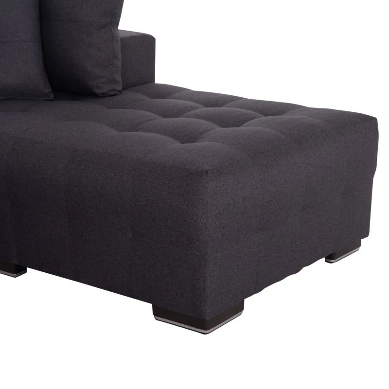 ΓΩΝΙΑΚΟΣ ΚΑΝΑΠΕΣ-ΚΡΕΒΑΤΙ ΜΕ ΑΠΟΘ.ΧΩΡΟ TRENDSTON HM3302.01R ΓΚΡΙ ΥΦΑΣΜΑ 298x177x95Υεκ