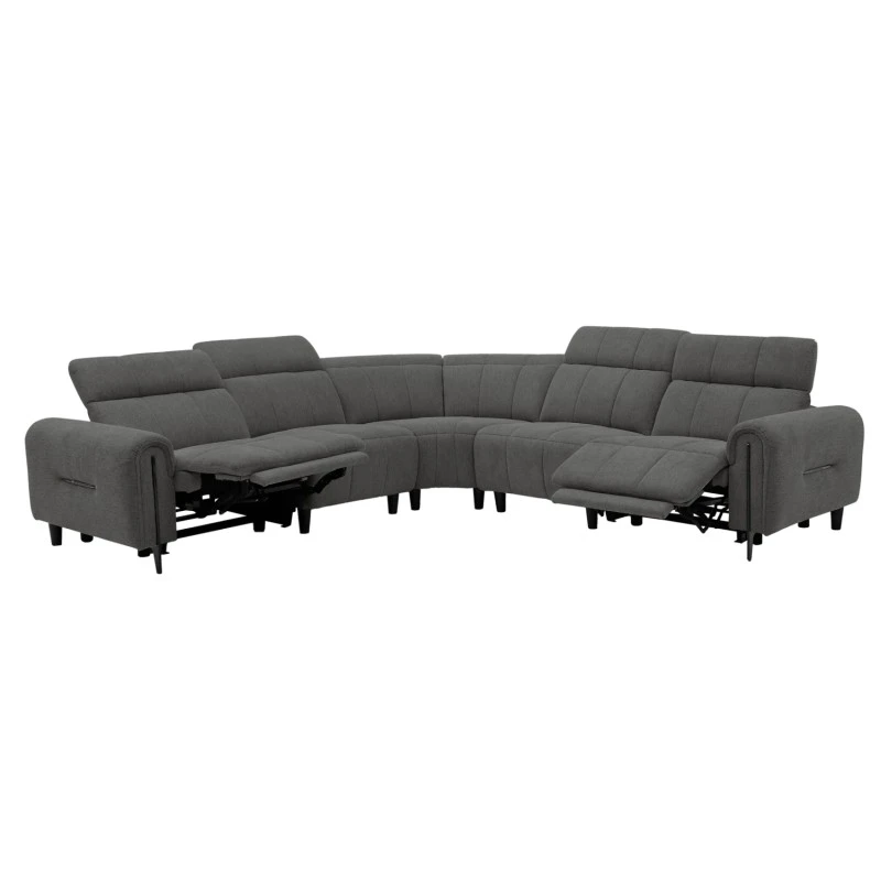 ΓΩΝΙΑΚΟΣ ΚΑΝΑΠΕΣ ΜΕ RECLINE ORACLE HM3290.01 ΓΚΡΙ ΥΦΑΣΜΑ 260x260x90(κάθισμα)x94Υεκ.