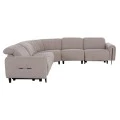 ΓΩΝΙΑΚΟΣ ΚΑΝΑΠΕΣ ΜΕ RECLINE ORACLE HM3290.02 ΜΠΕΖ ΥΦΑΣΜΑ 260x260x90(κάθισμα)x94Υεκ.