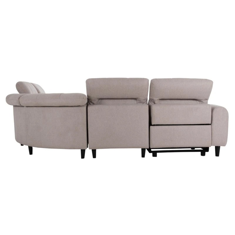 ΓΩΝΙΑΚΟΣ ΚΑΝΑΠΕΣ ΜΕ RECLINE ORACLE HM3290.02 ΜΠΕΖ ΥΦΑΣΜΑ 260x260x90(κάθισμα)x94Υεκ.