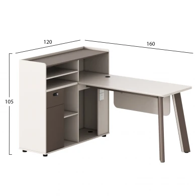 ΓΡΑΦΕΙΟ ΑΡΙΣΤΕΡΗ ΓΩΝΙΑ NEWLINE HM18275L ΜΕΛΑΜΙΝΗ ΕΚΡΟΥ-ΠΟΔΙΑ ΑΛΟΥΜΙΝΙΟΥ 160x120x105Υεκ