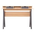 ΓΡΑΦΕΙΟ REXIN HM18290 ΜΕΛΑΜΙΝΗ ΣΕ SONAMA-ΓΚΡΙ 120x19-59x75-85,5ΥΥεκ.