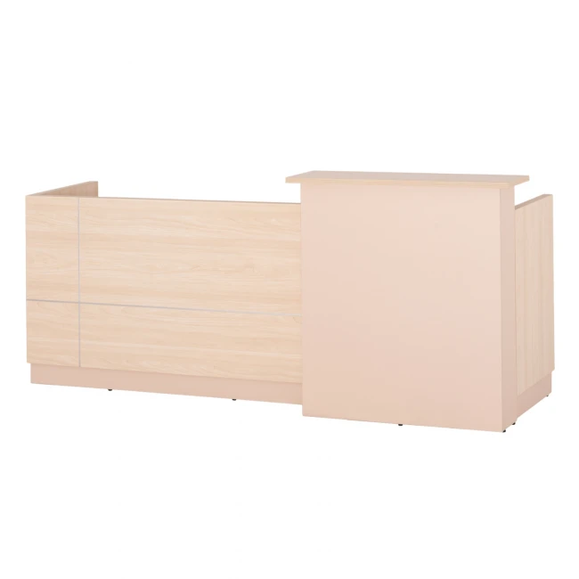 ΓΡΑΦΕΙΟ ΥΠΟΔΟΧΗΣ 240X82 SONAMA ΑΣΠΡΟ DALTON HM2068.02 240x82x105cm