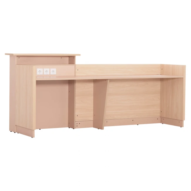 ΓΡΑΦΕΙΟ ΥΠΟΔΟΧΗΣ 240X82 SONAMA ΑΣΠΡΟ DALTON HM2068.02 240x82x105cm