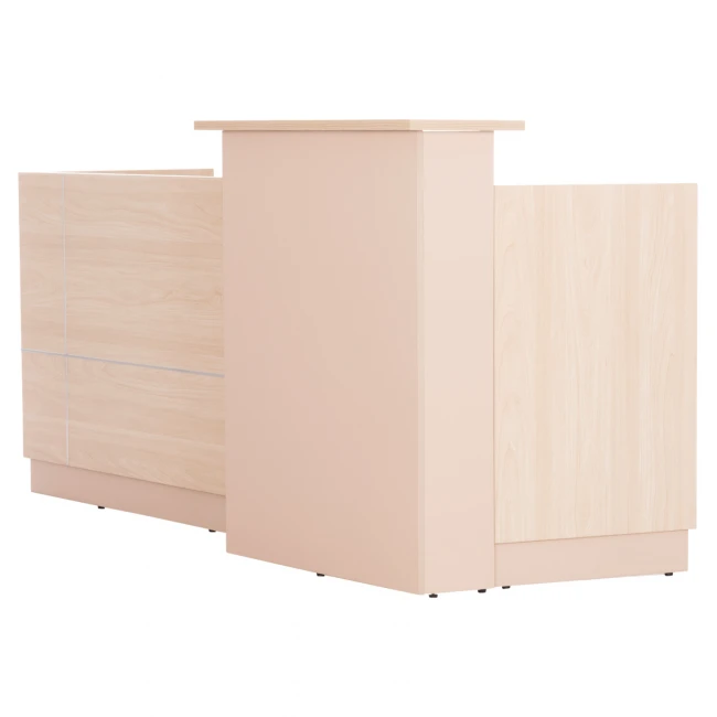 ΓΡΑΦΕΙΟ ΥΠΟΔΟΧΗΣ 240X82 SONAMA ΑΣΠΡΟ DALTON HM2068.02 240x82x105cm