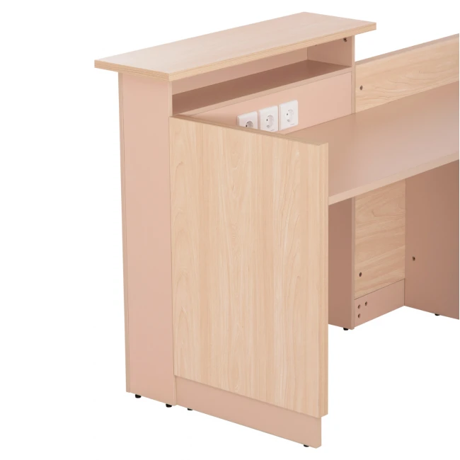 ΓΡΑΦΕΙΟ ΥΠΟΔΟΧΗΣ 240X82 SONAMA ΑΣΠΡΟ DALTON HM2068.02 240x82x105cm