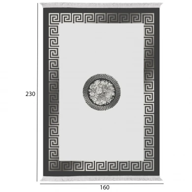 ΧΑΛΙ ΣΑΛΟΝΙΟΥ ΜΕ ΚΡΟΣΙΑ JOSIANE ΓΚΡΙ ΜΑΥΡΟ HM7675.35 160X230εκ.