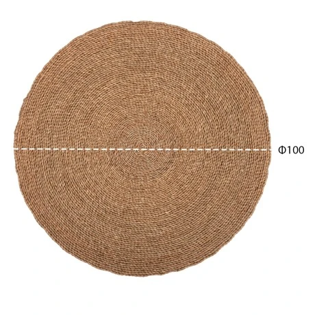 ΧΑΛΙ ΣΤΡΟΓΓΥΛΟ CRATER HM7847 MENDONG GRASS ΣΕ ΦΥΣΙΚΟ ΧΡΩΜΑ Φ100 εκ.