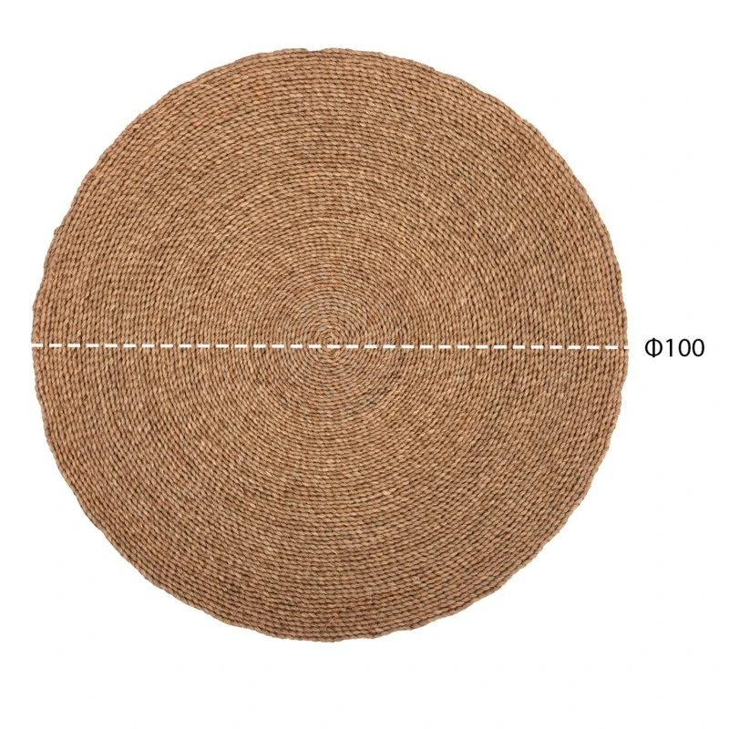 ΧΑΛΙ ΣΤΡΟΓΓΥΛΟ CRATER HM7847 MENDONG GRASS ΣΕ ΦΥΣΙΚΟ ΧΡΩΜΑ Φ100 εκ.