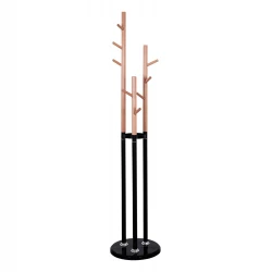 ΚΑΛΟΓΕΡΟΣ 3ΠΛΟΣ WYATT HM8610.02 ΞΥΛΟ ΟΞΙΑΣ-ΜΑΥΡΟ ΜΕΤΑΛΛΟ-ΒΑΣΗ ΜΑΡΜΑΡΟ Φ37X173Υεκ.