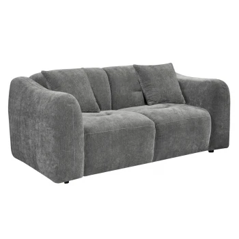 ΚΑΝΑΠΕΣ 2-ΘΕΣΙΟΣ JUNOA HM3334.01 ΓΚΡΙ ΥΦΑΣΜΑ 172x89x74Υεκ