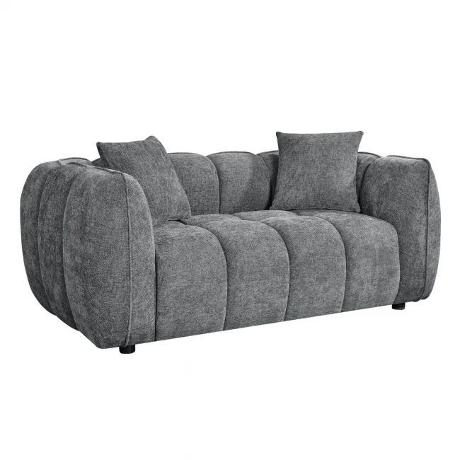 ΚΑΝΑΠΕΣ 2-ΘΕΣΙΟΣ LYKKE HM3324.01 ΓΚΡΙ ΥΦΑΣΜΑ 172x89x70Υεκ.