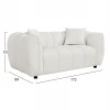 ΚΑΝΑΠΕΣ 2-ΘΕΣΙΟΣ LYKKE HM3324.02 ΕΚΡΟΥ ΥΦΑΣΜΑ 172x89x70Υεκ.