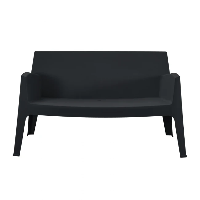 ΚΑΝΑΠΕΣ 2-ΘΕΣΙΟΣ ΠΟΛΥΠΡΟΠΥΛΕΝΙΟΥ SLEEK HM6366.02 ΧΡΩΜΑ ΜΑΥΡΟ 133x68x73Υεκ.