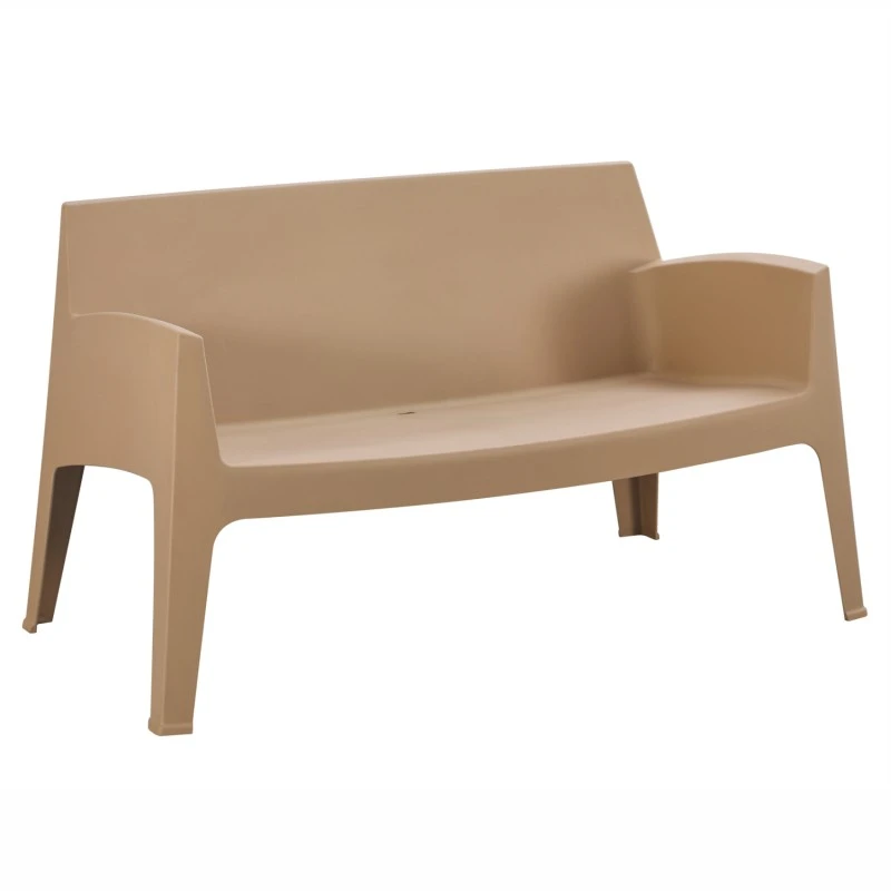ΚΑΝΑΠΕΣ 2-ΘΕΣΙΟΣ ΠΟΛΥΠΡΟΠΥΛΕΝΙΟΥ SLEEK HM6366.03 ΧΡΩΜΑ ΚΑΠΟΥΤΣΙΝΟ 133x68x73Υεκ.