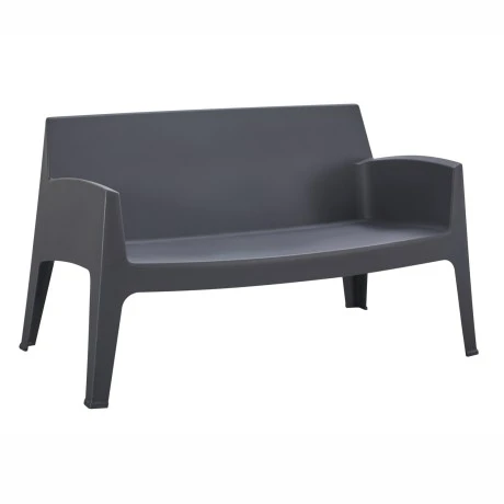ΚΑΝΑΠΕΣ 2-ΘΕΣΙΟΣ ΠΟΛΥΠΡΟΠΥΛΕΝΙΟΥ SLEEK HM6366.10 ΧΡΩΜΑ ΓΚΡΙ 133x68x73Υεκ.