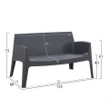ΚΑΝΑΠΕΣ 2-ΘΕΣΙΟΣ ΠΟΛΥΠΡΟΠΥΛΕΝΙΟΥ SLEEK HM6366.10 ΧΡΩΜΑ ΓΚΡΙ 133x68x73Υεκ.