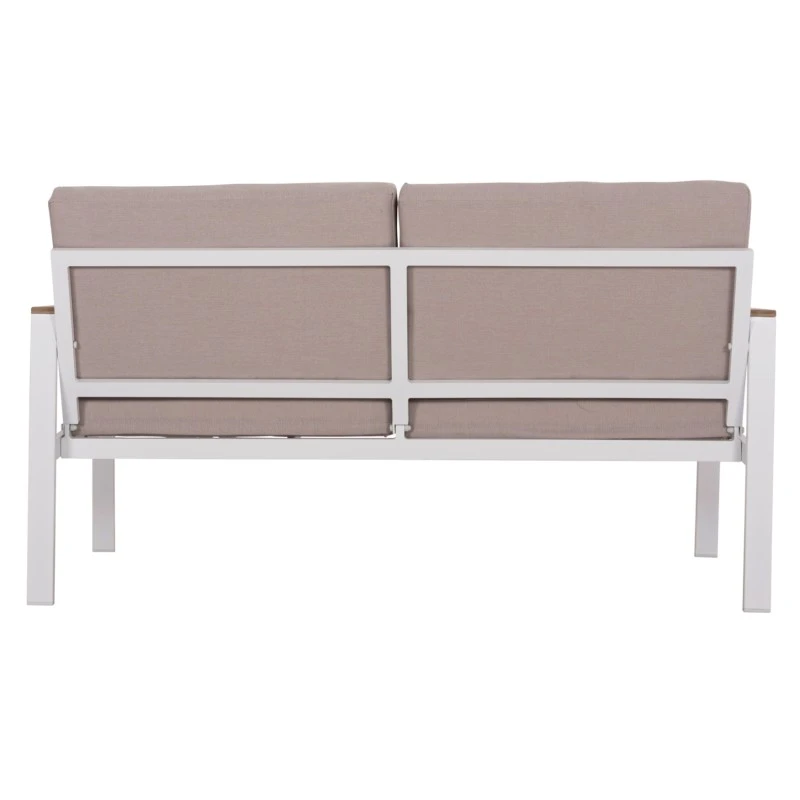 ΚΑΝΑΠΕΣ 2-ΘΕΣΙΟΣ SAFIN HM6279.01 ΑΛΟΥΜΙΝΙΟ ΛΕΥΚΟ-ΜΠΕΖ ΜΑΞΙΛΑΡΙΑ 140x70x77Υεκ