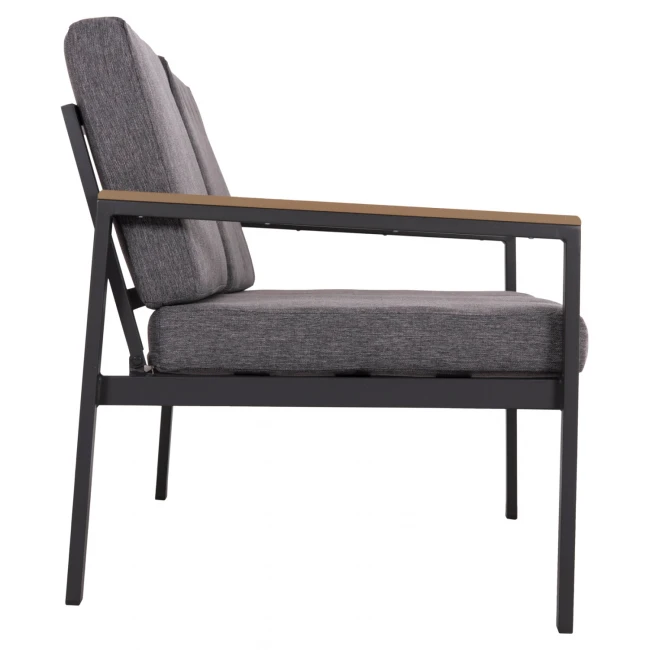 ΚΑΝΑΠΕΣ 2-ΘΕΣΙΟΣ SAFIN HM6279.03 ΑΛΟΥΜΙΝΙΟ & ΜΑΞΙΛΑΡΙΑ ΣΕ ΑΝΘΡΑΚΙ 140x70x77Υεκ