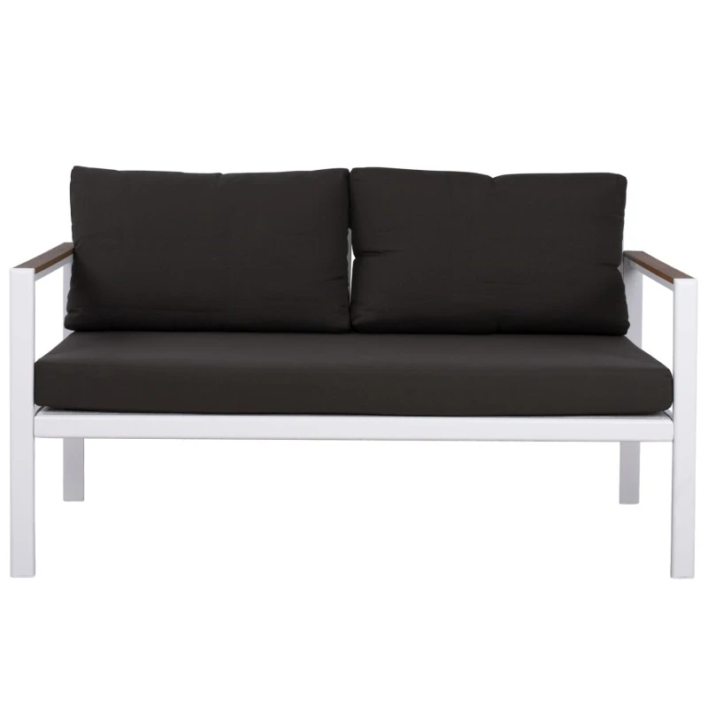ΚΑΝΑΠΕΣ ΔΙΘΕΣΙΟΣ ΑΛΟΥΜΙΝΙΟΥ SAFIYA ΛΕΥΚΟΣ ΜΕ POLYWOOD HM5523.01 144X70X85Υεκ.