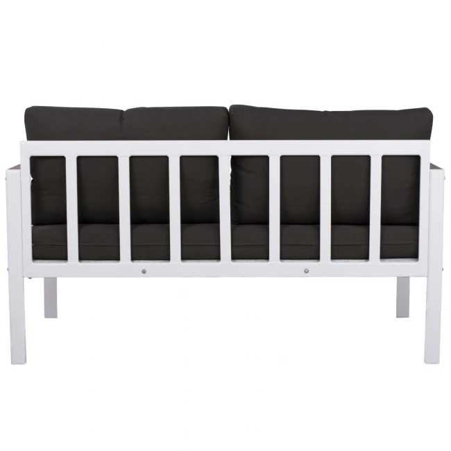 ΚΑΝΑΠΕΣ 2-ΘΕΣΙΟΣ SAFIYA HM5523.01 ΑΛΟΥΜΙΝΙΟ ΛΕΥΚΟ-ΑΝΘΡΑΚΙ ΜΑΞΙΛΑΡΙΑ 144x70x85Υεκ