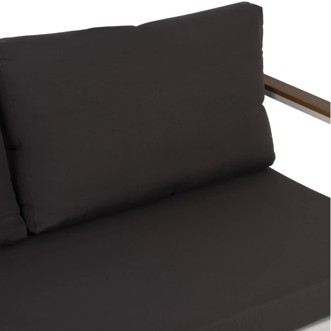 ΚΑΝΑΠΕΣ 2-ΘΕΣΙΟΣ SAFIYA HM5523.01 ΑΛΟΥΜΙΝΙΟ ΛΕΥΚΟ-ΑΝΘΡΑΚΙ ΜΑΞΙΛΑΡΙΑ 144x70x85Υεκ