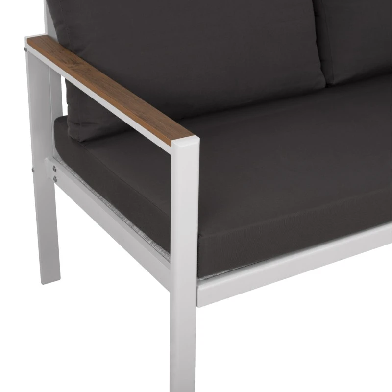 ΚΑΝΑΠΕΣ ΔΙΘΕΣΙΟΣ ΑΛΟΥΜΙΝΙΟΥ SAFIYA ΛΕΥΚΟΣ ΜΕ POLYWOOD HM5523.01 144X70X85Υεκ.