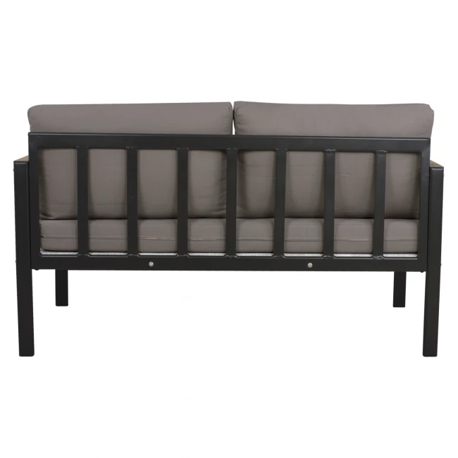 ΚΑΝΑΠΕΣ 2-ΘΕΣΙΟΣ SAFIYA HM5523.02 ΑΛΟΥΜΙΝΙΟ ΑΝΘΡΑΚΙ--ΓΚΡΙ ΜΑΞΙΛΑΡΙΑ 144x70x85Υεκ