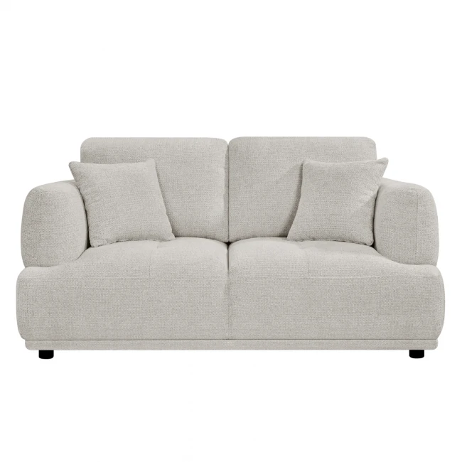 ΚΑΝΑΠΕΣ 2-ΘΕΣΙΟΣ STRUCTO HM3330.02 ΑΝΟΙΧΤΟ ΜΠΕΖ ΥΦΑΣΜΑ 168x94x88Υεκ.