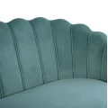 ΚΑΝΑΠΕΣ 2ΘΕΣΙΟΣ COQUILLE HM8627.07 ΑΠΟ ΦΥΣΤΙΚΙ ΒΕΛΟΥΔΟ ΜΕ ΧΡΥΣΑ ΠΟΔΙΑ 130x81x86Υ εκ.