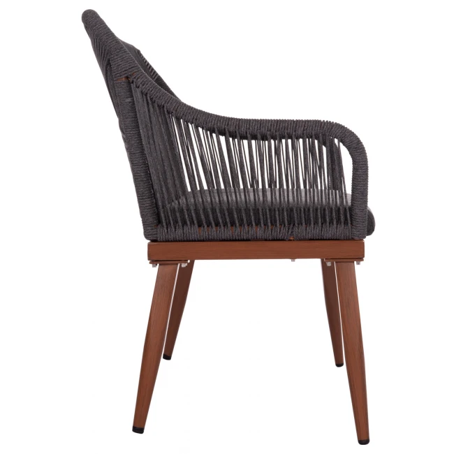 ΚΑΝΑΠΕΣ 2ΘΕΣΙΟΣ MYRTIA HM5550.11 AΛΟΥΜΙΝΙΟ ΚΑΦΕ--ΑΝΘΡΑΚΙ P.E. ΣΧΟΙΝΙ 123x61x90Υεκ